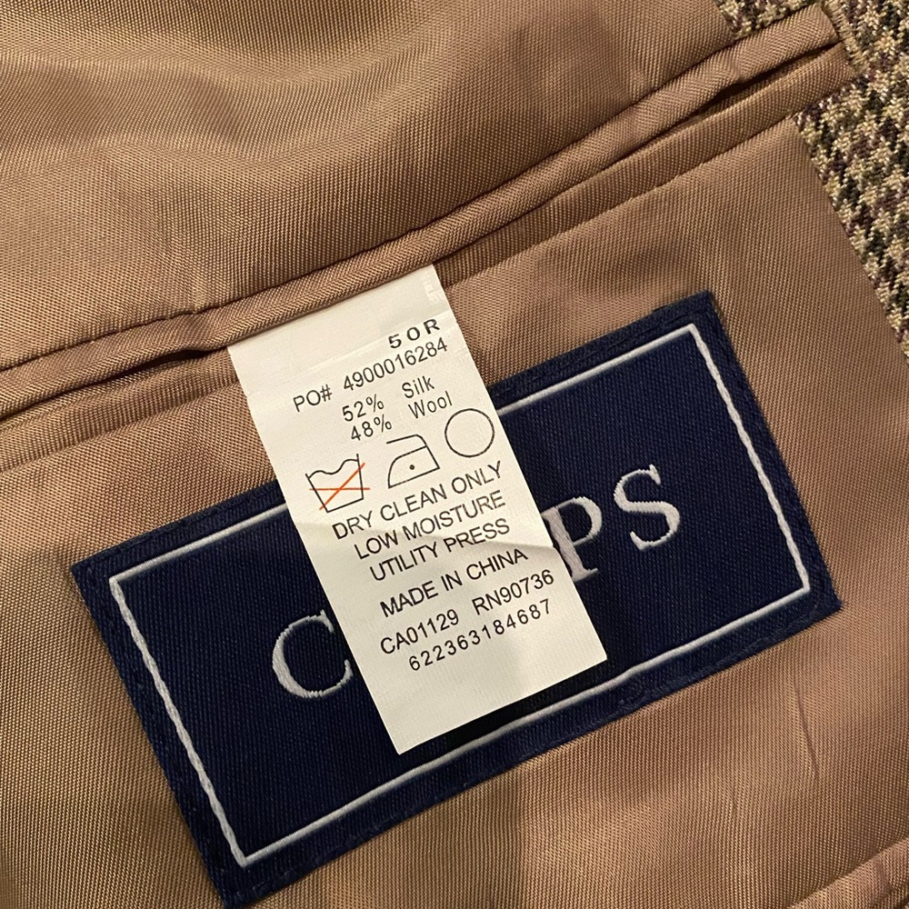 Chaps Men's Classic Checkered Blazer - Picture 4 of 5